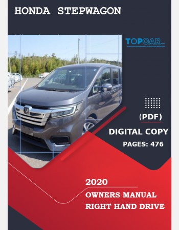 honda stepwagon 2020 owners manual in english